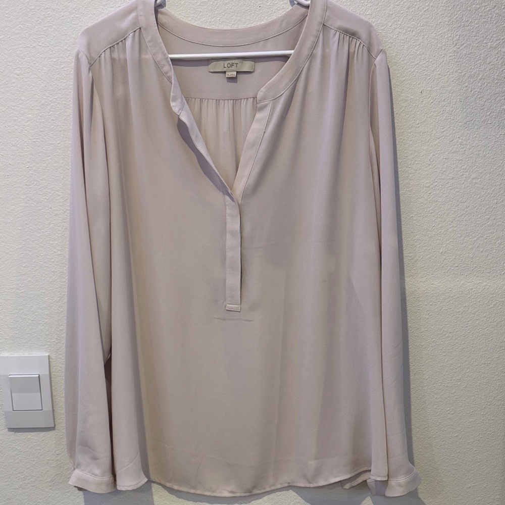 Ann Taylor Soft Cream Blouse